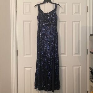 Ladies formal sequin sleeveless dress